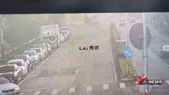 龜山大貨車爆胎翻覆釀禍