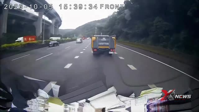 國1車禍曝光！硬擠小貨車切線急煞，釀多車糾紛